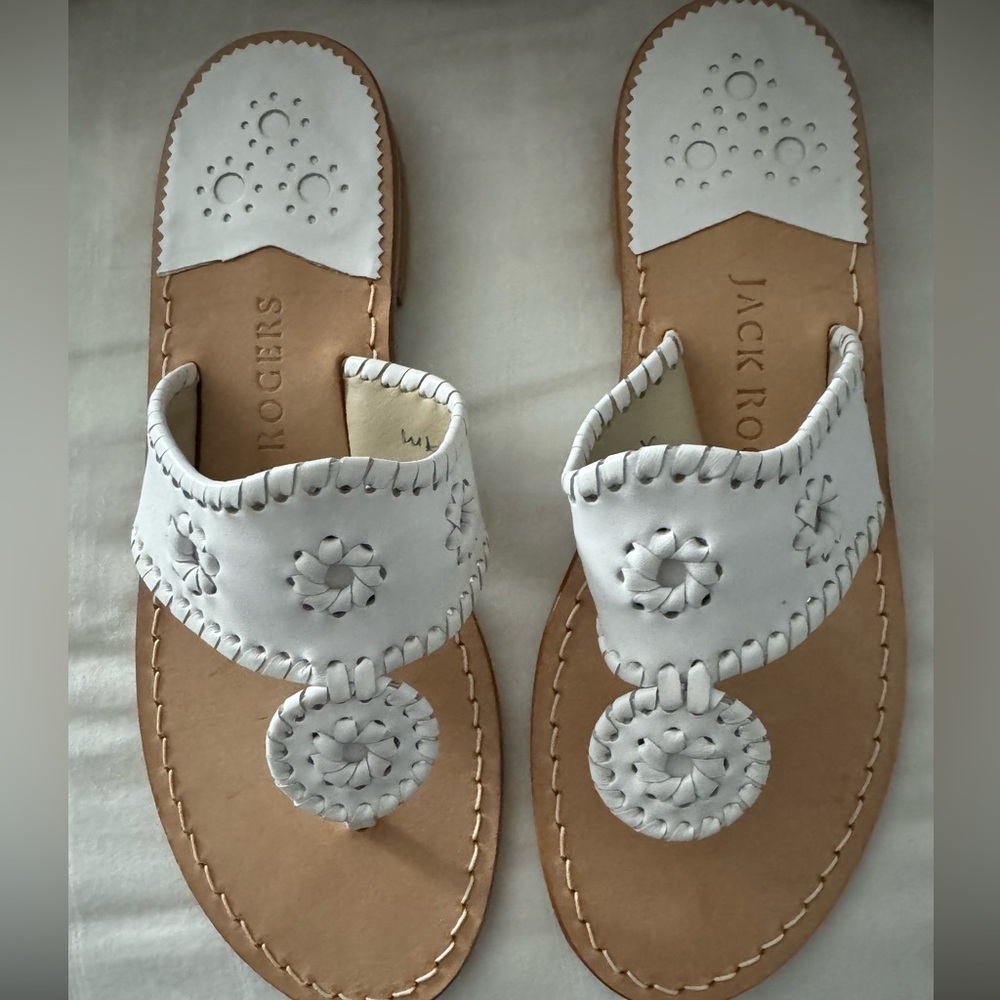 Jack Rogers White Sandals